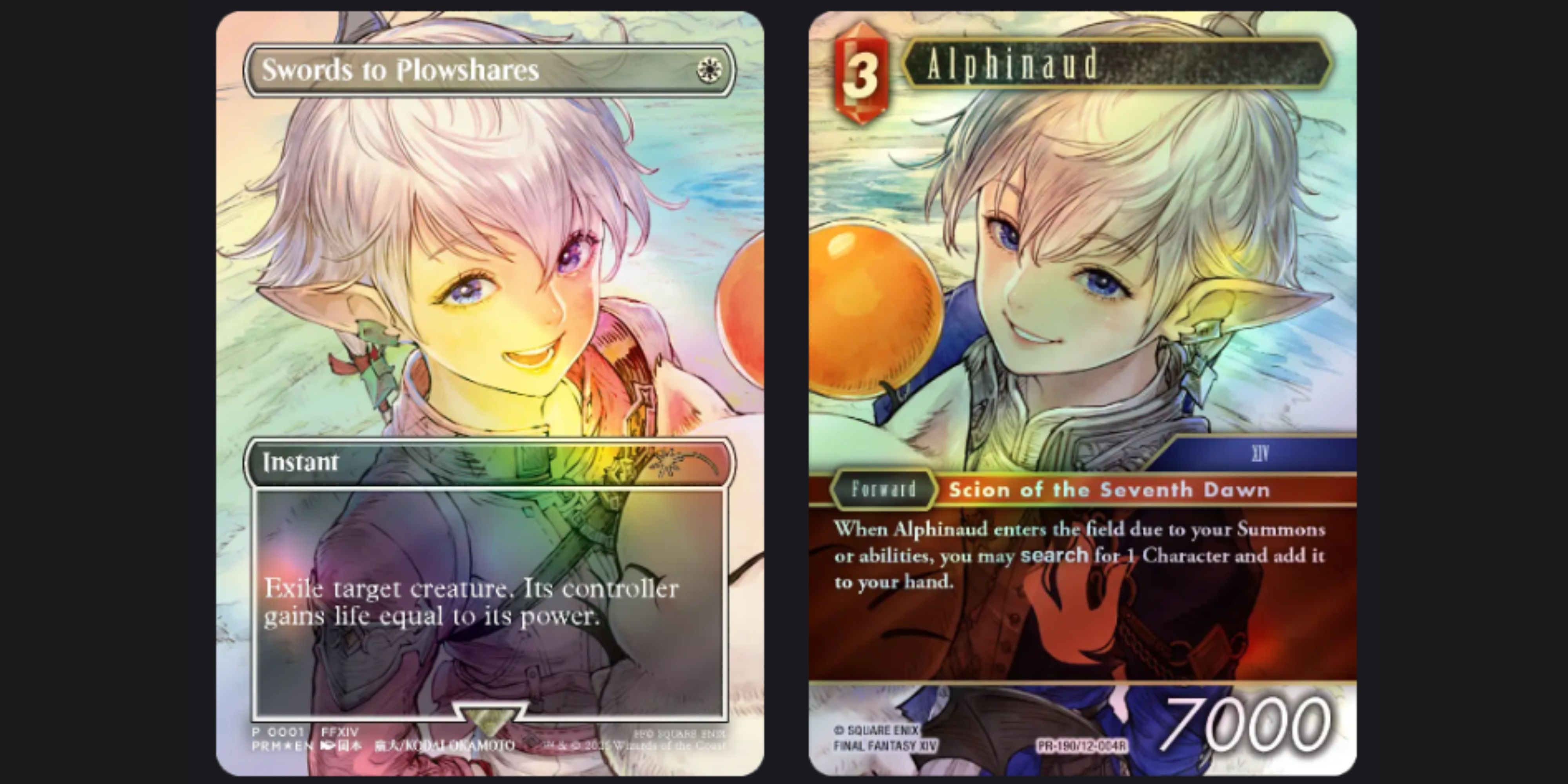 【MTG】未使用　FFコラボ 剣を鍬に foil アリゼー　セット③ MTG 剣を鍬に 日本語 foil プロモ アリゼー アルフィノ セット