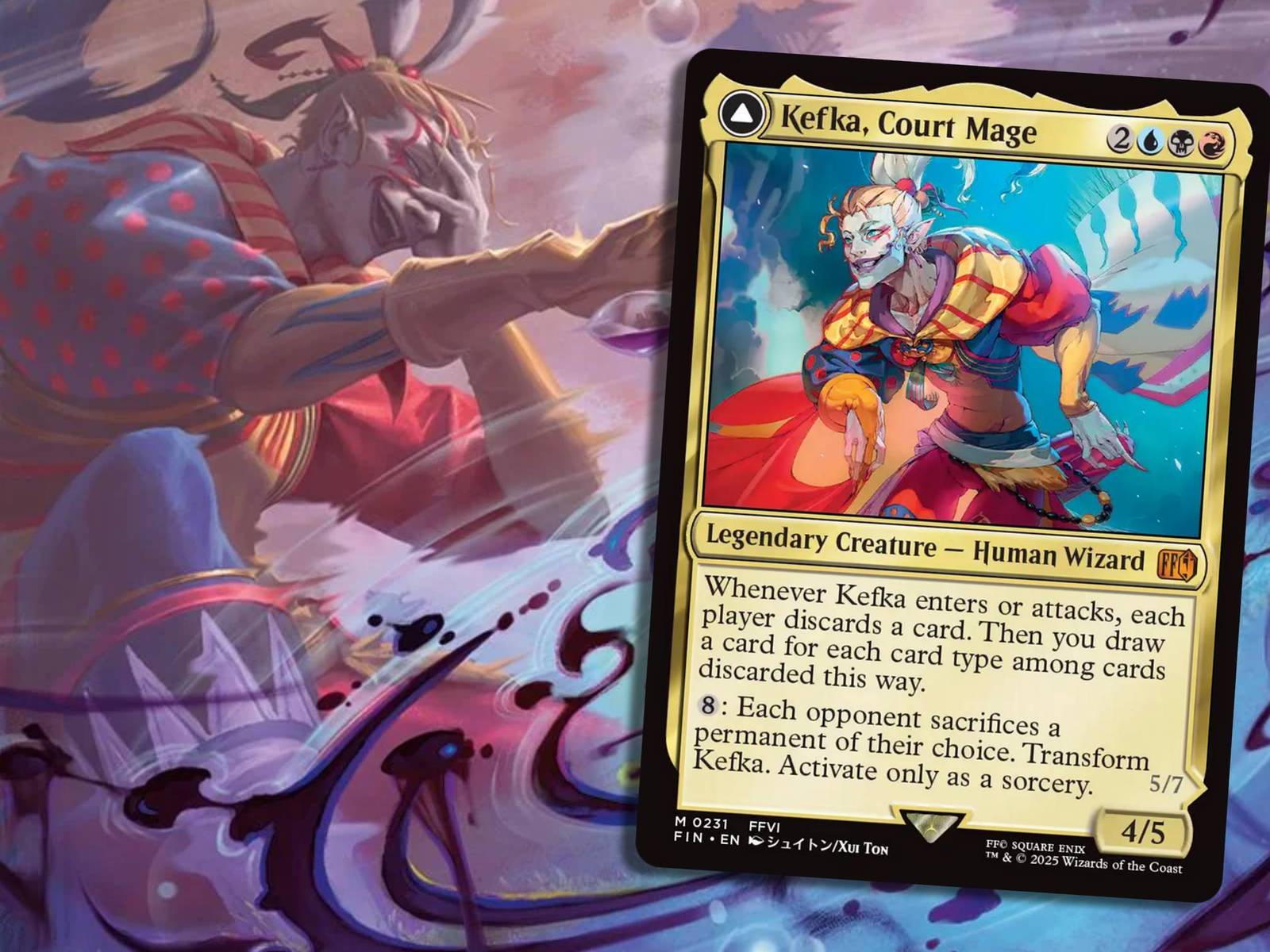 kefka art card mtg Kefka - 23-004R - Hidden Trials main image 1