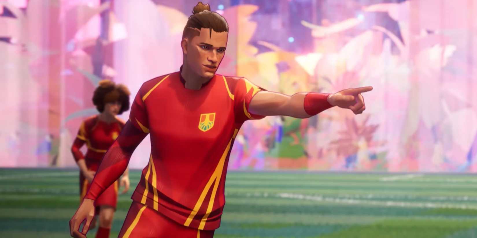 After scoring a goal, there is a rematch with the player pointing the finger.