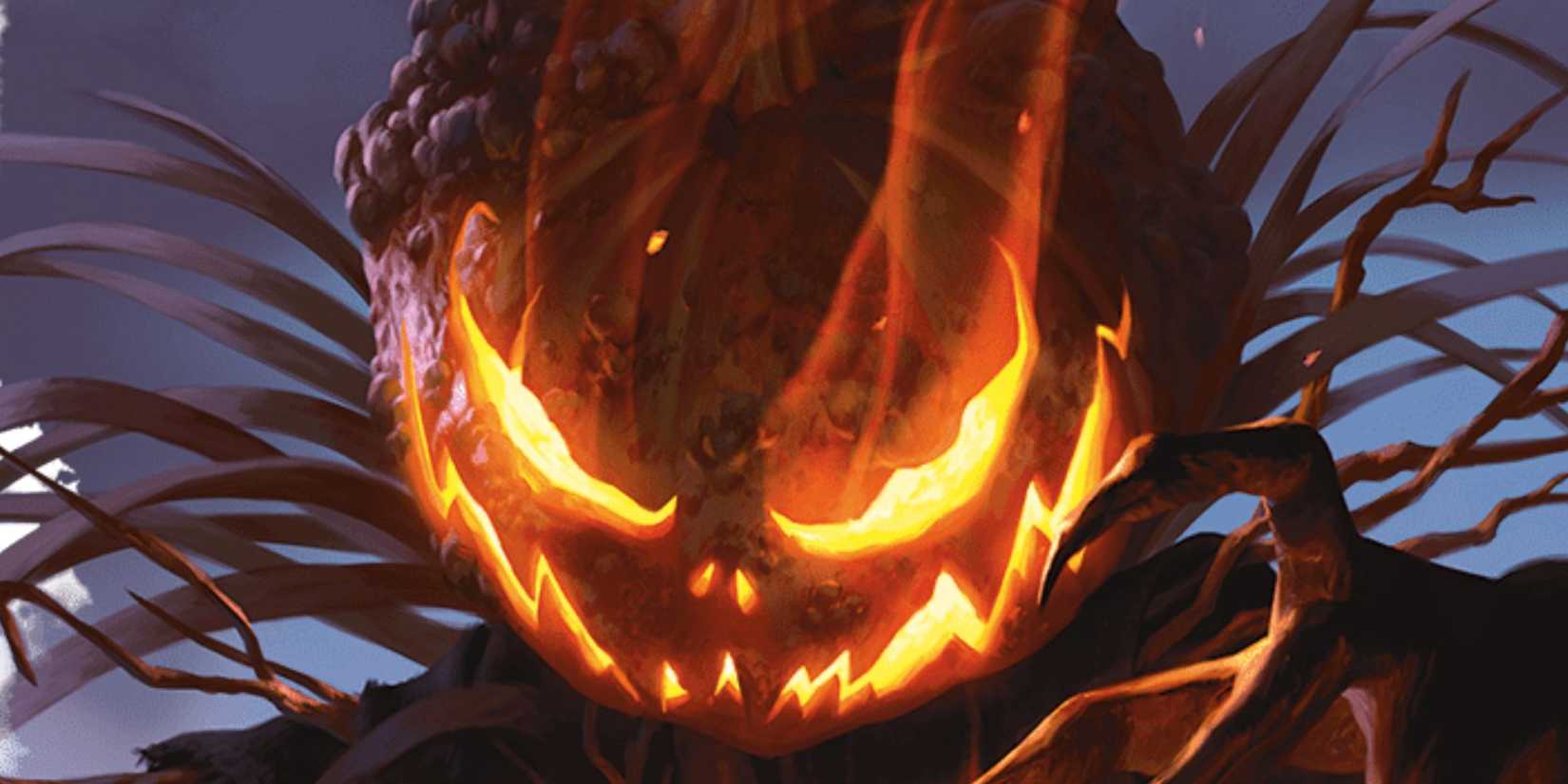 A pumpkin-headed scarecrow, from Dungeons & Dragons (DND).