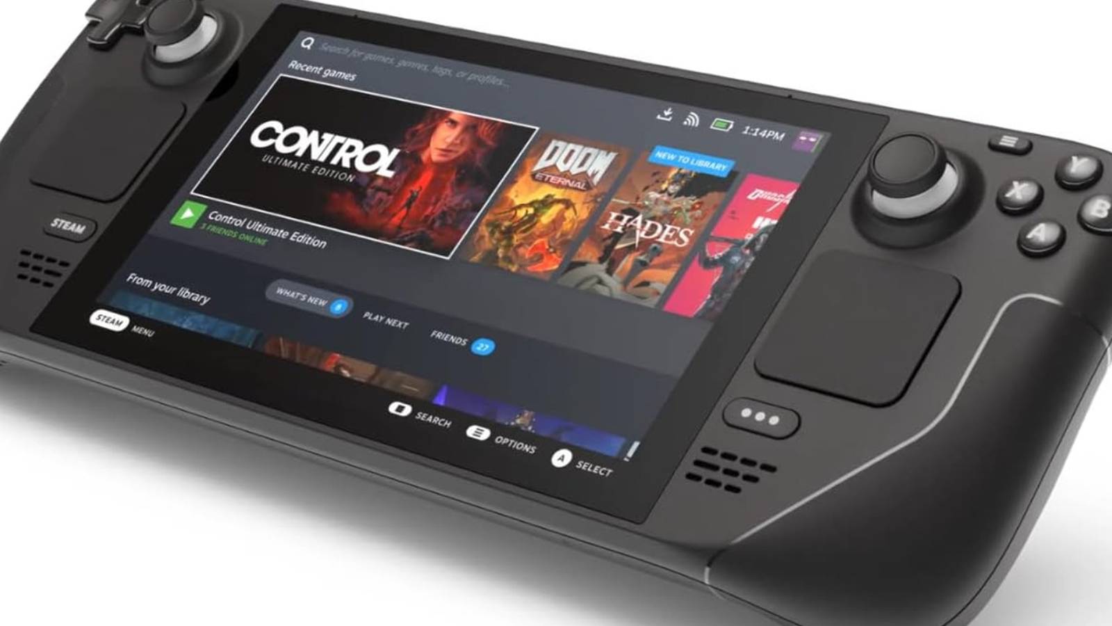 Steam Deck OLED em uso