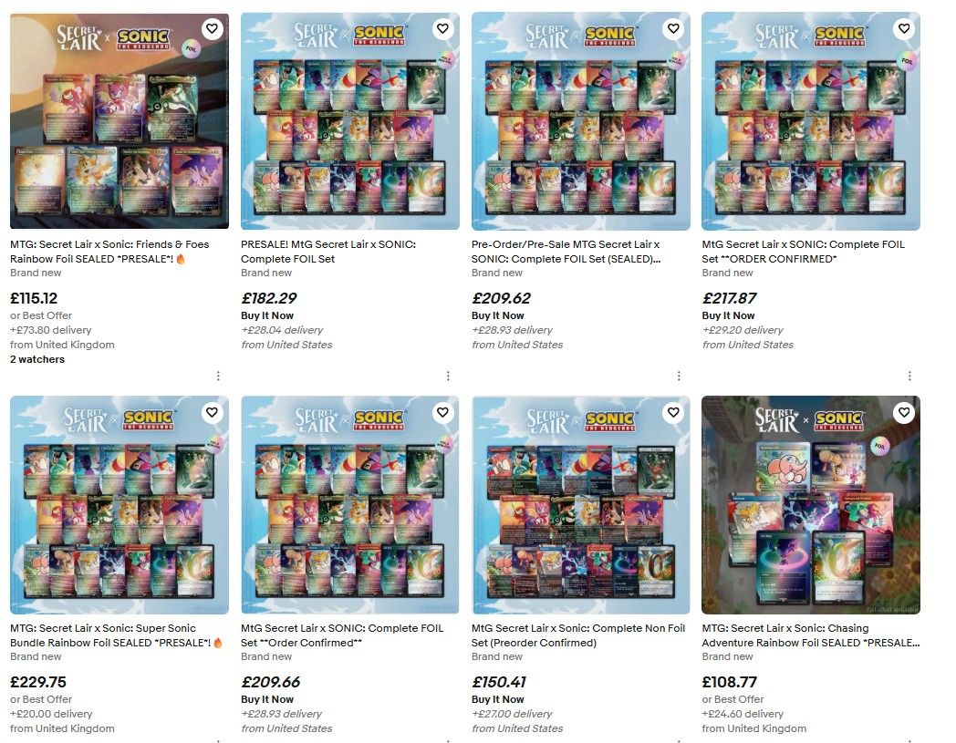 Magic: The Gathering's Sonic Secret Lair Drop Is Already Being