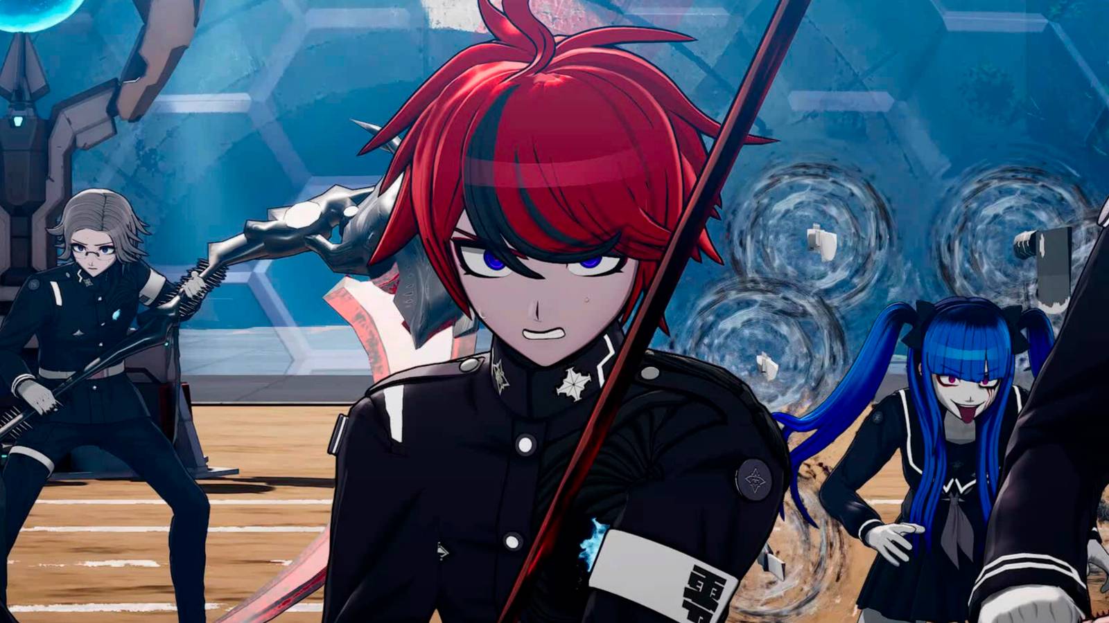 Takumi ready to fight in The Hundred Line -Last Defense Academy-.
