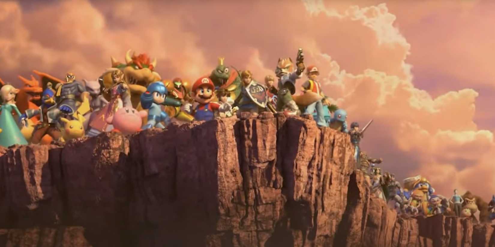 The All-Star roster of fighters in Super Smash Bros Ultimate.