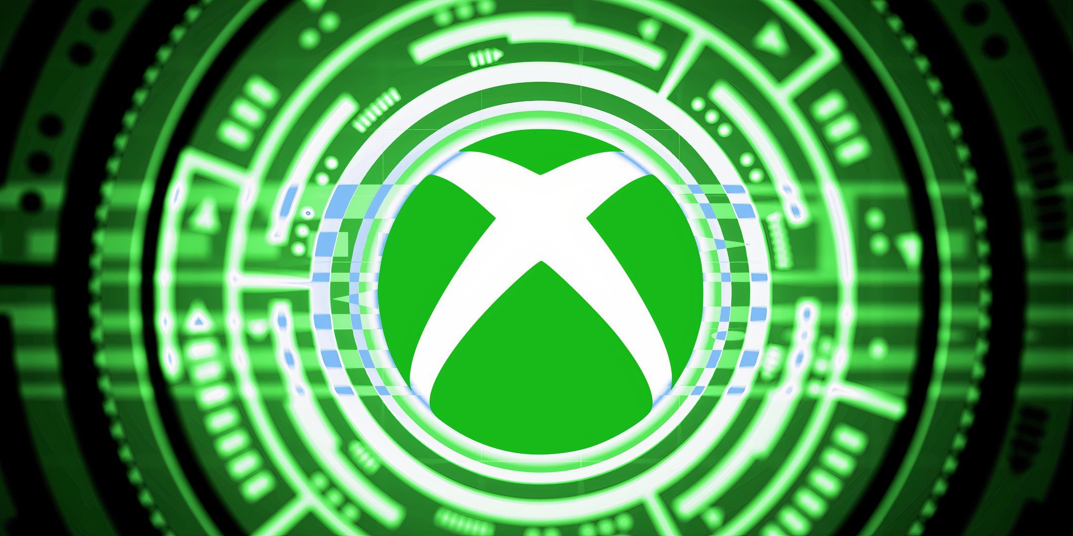 Xbox logo set against a motherboard like backdrop.
