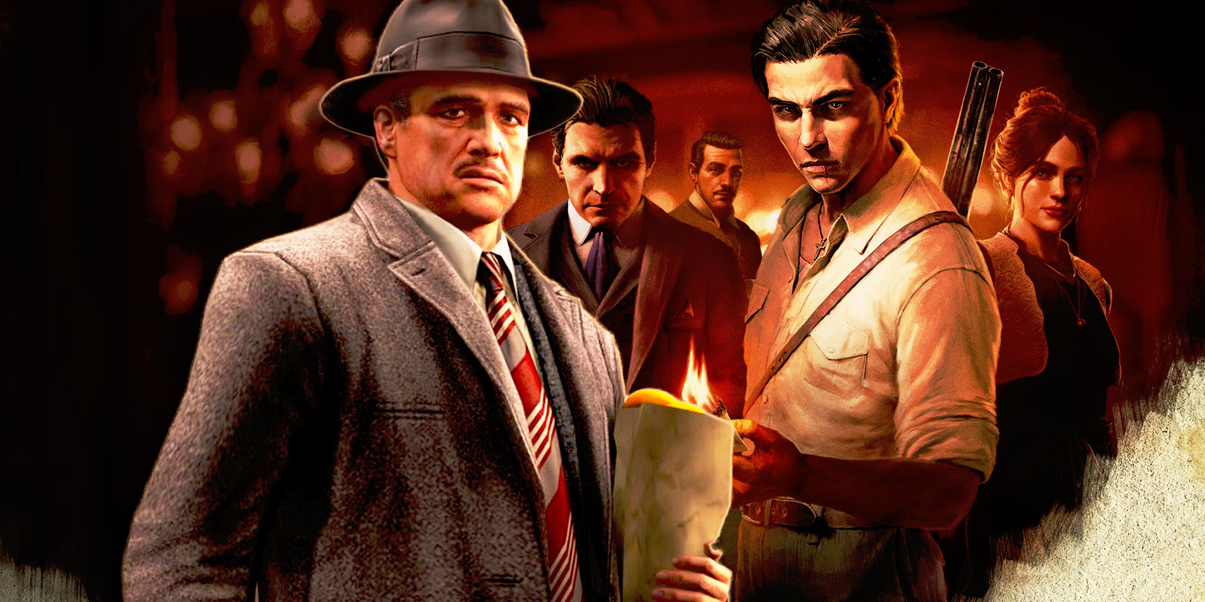 Characters from Mafia; The Old Country and The Godfather.