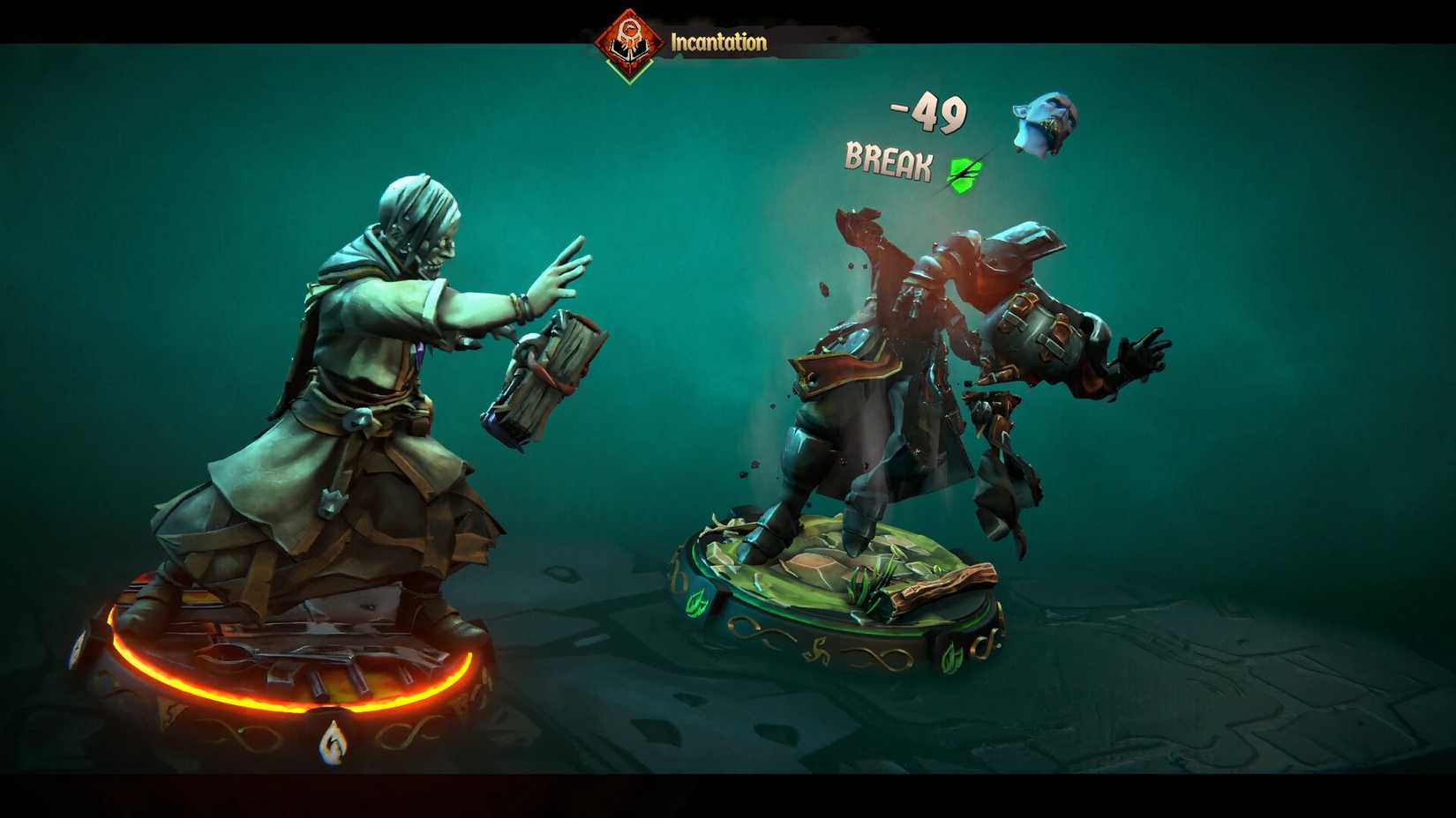 champions tactics character attacking another.