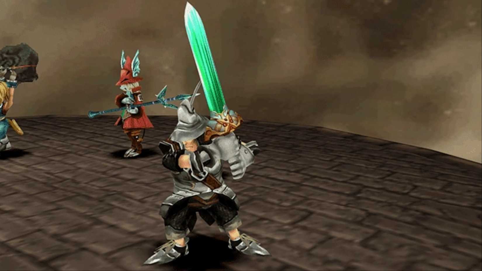 Steiner practiced his Excalibur II Ultima weapons during the battle in Final Fantasy 9.