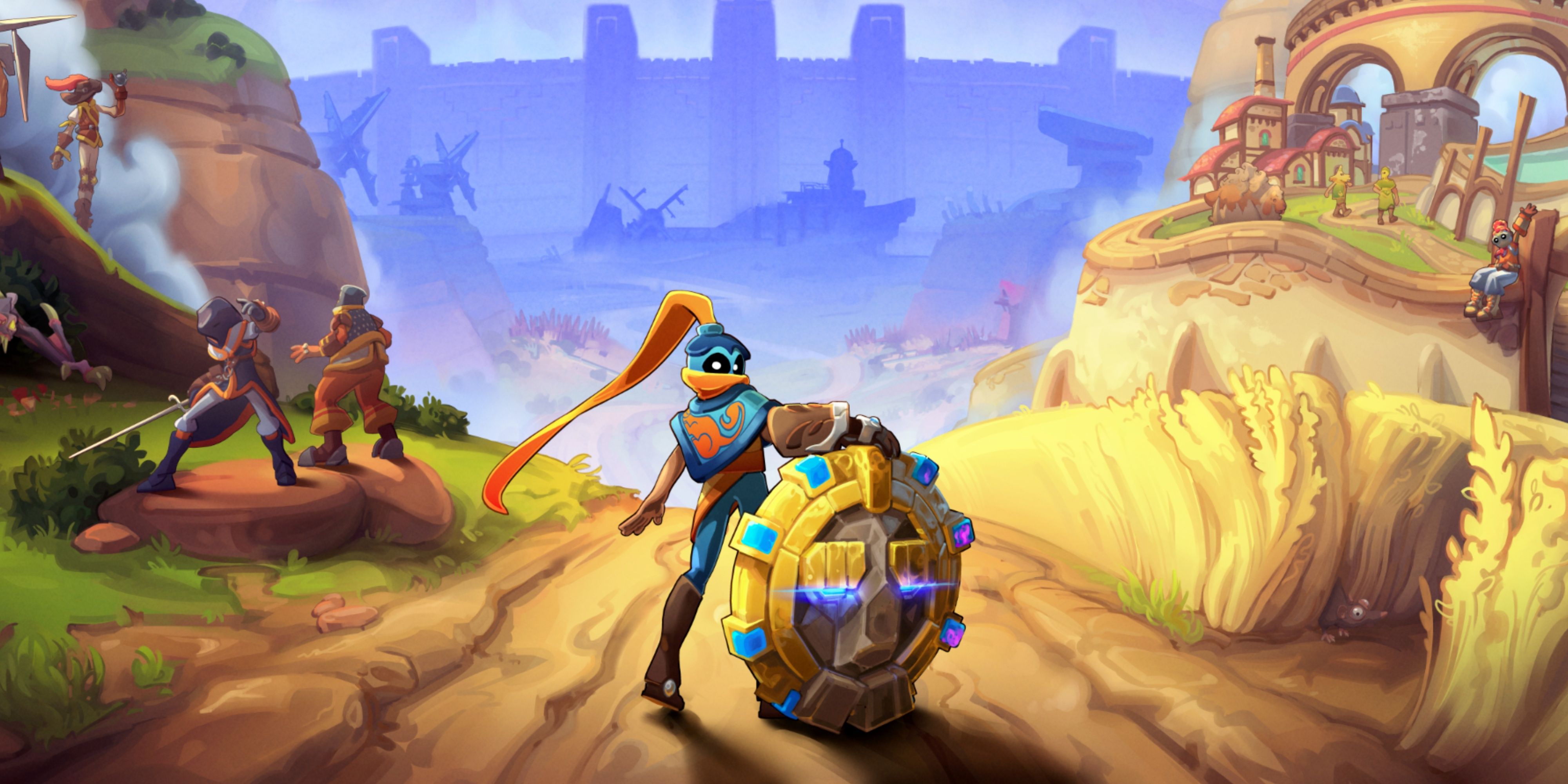 the knightling leaning on their shield.