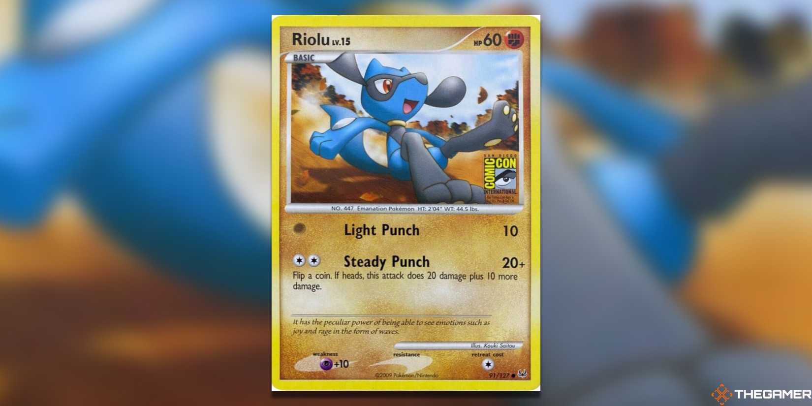 SDCC 2009 Riolu from Pokemon TCG.