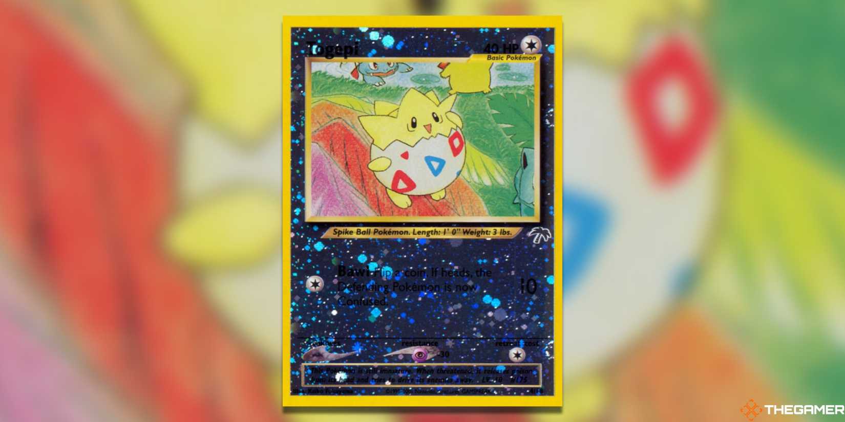 The southern islands Togepi from Pokemon TCG.