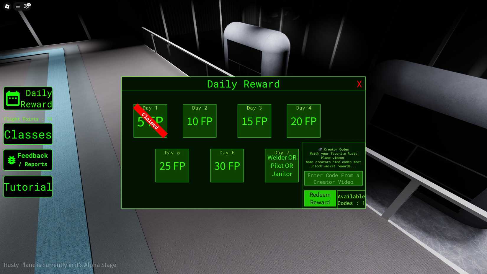All Rusty Plane Reward Codes - Roblox