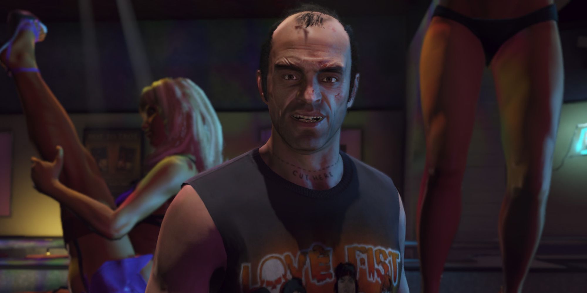 Trevor Philips em uma cena de Grand Theft Auto 5.