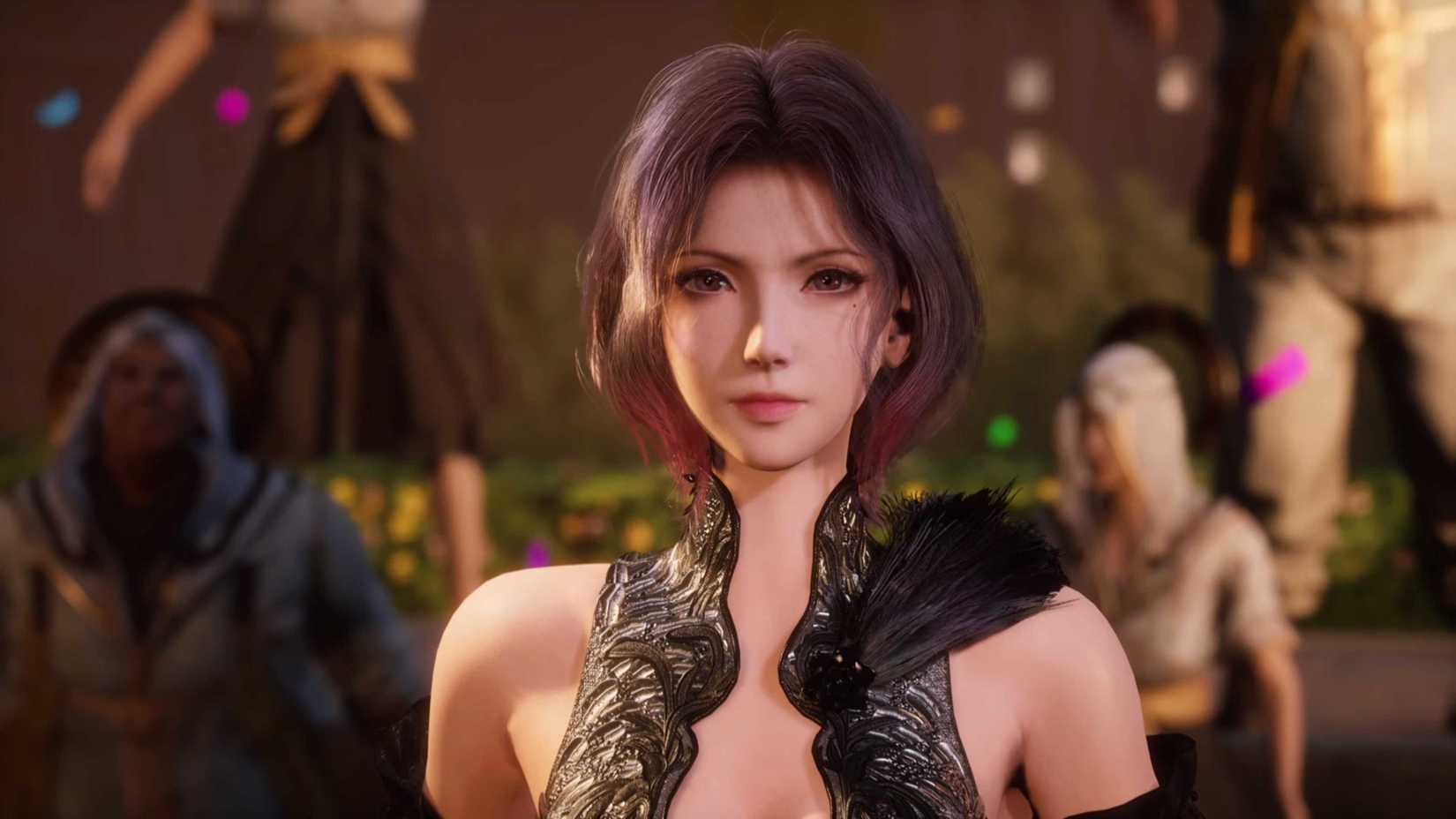 A close -up of a young woman at a festival.