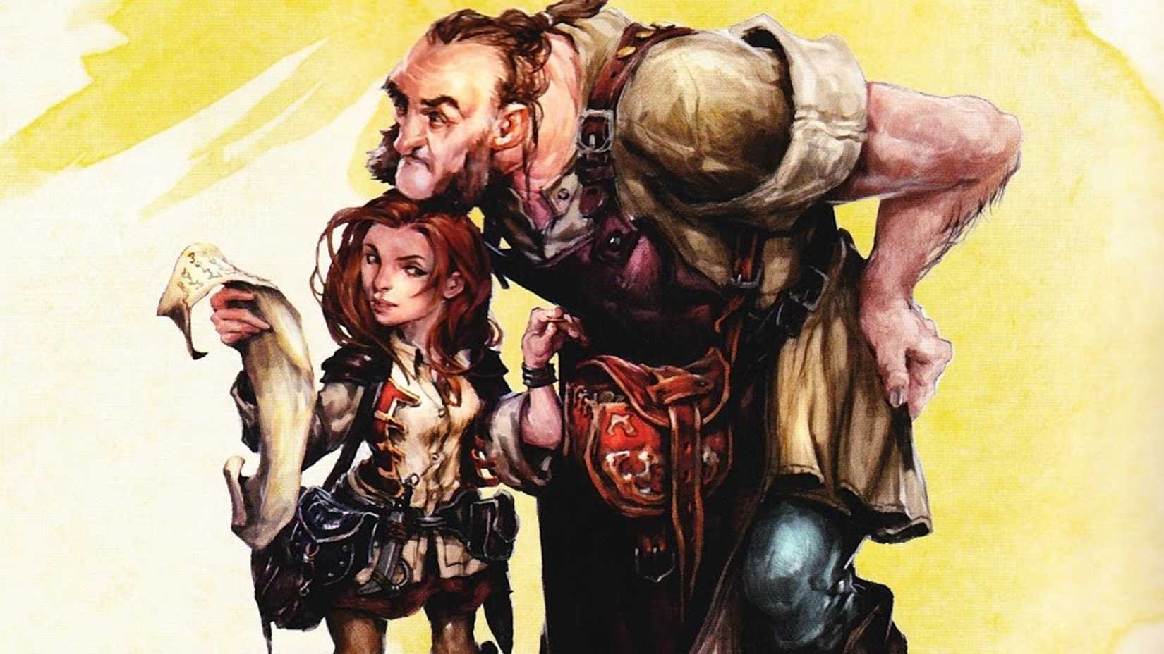 The shorter adventurer steals from the tall adventure of D & D 5e.