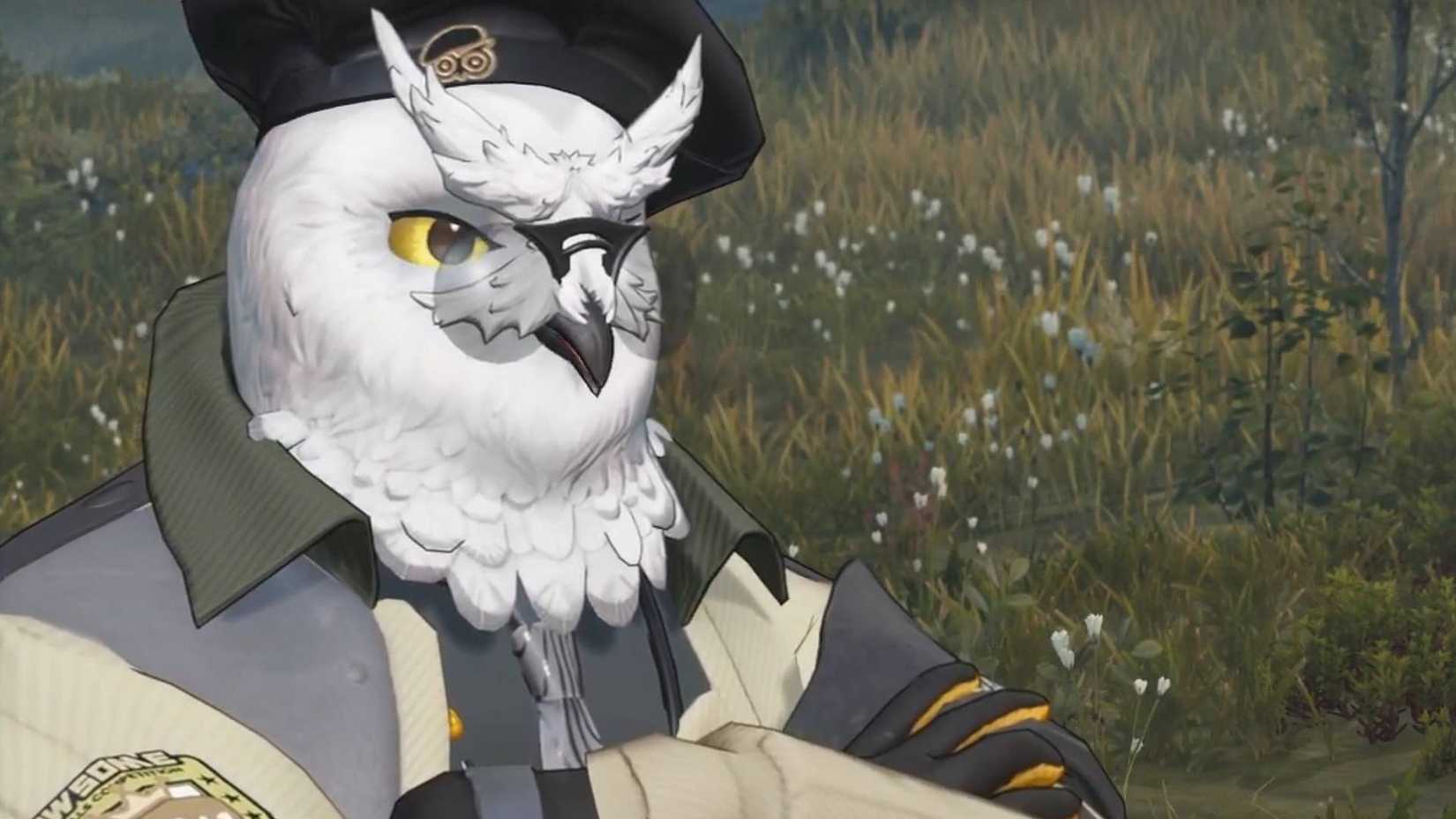 Andre, the big owl with glasses and a hat in Arknights_ Endfield.