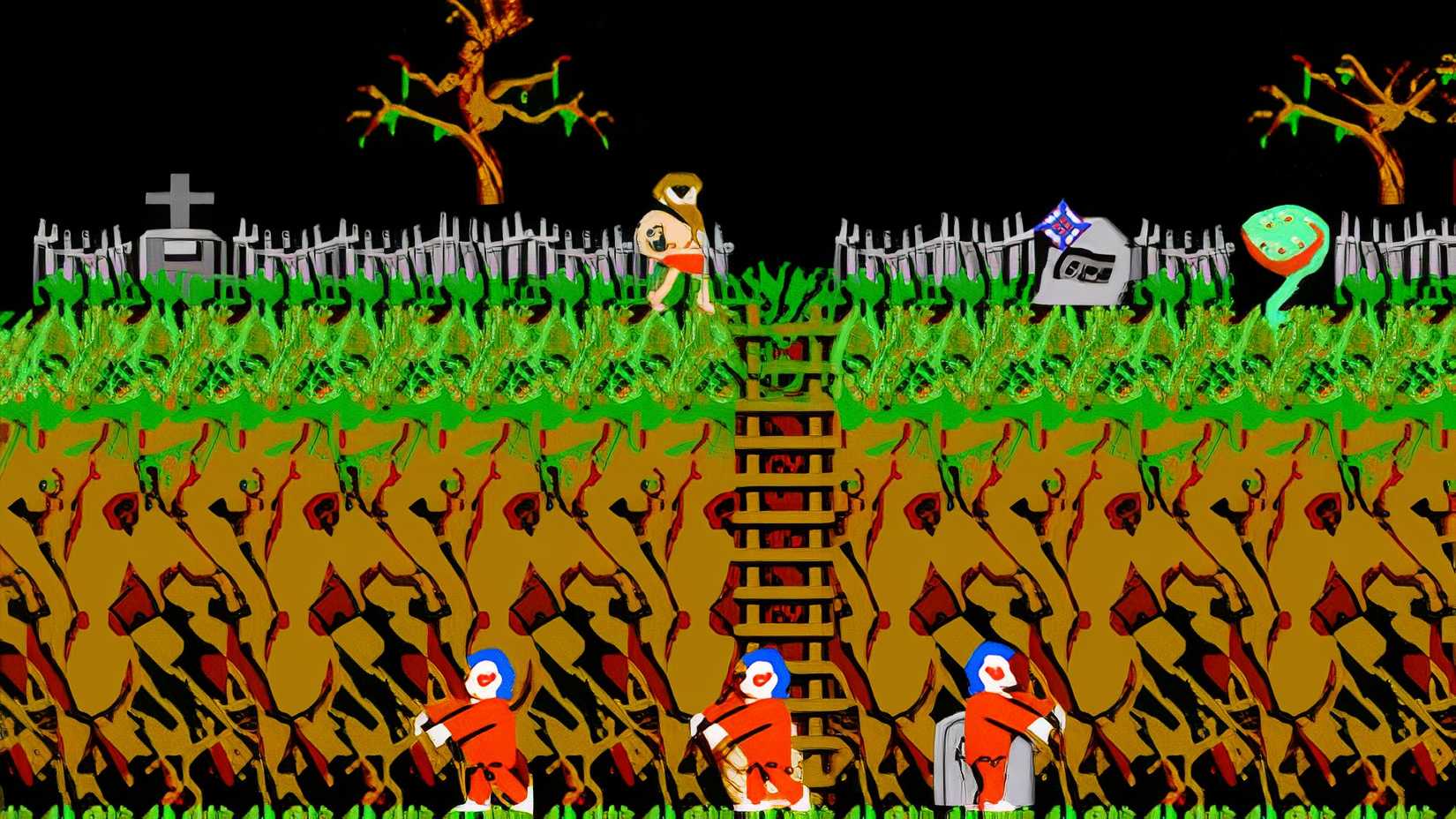 Ashwar with the enemy on a mountain that is running in a mountain in a mountain and with the grave stone on his way.