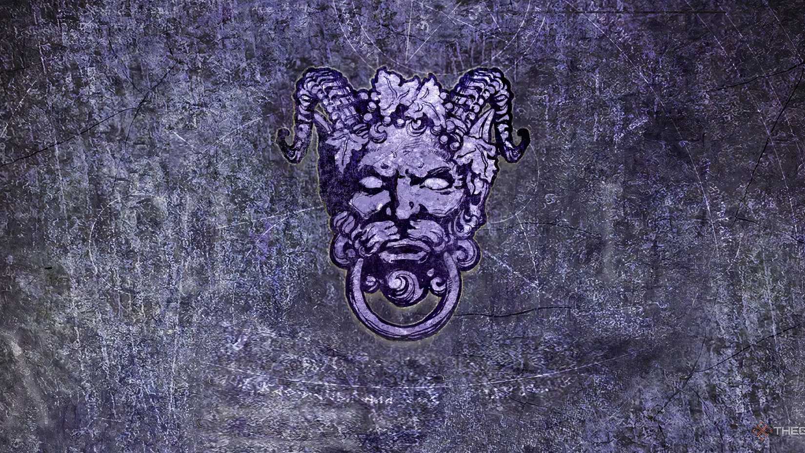 Game art with a skull in the middle of the blood of the blood of the clock.