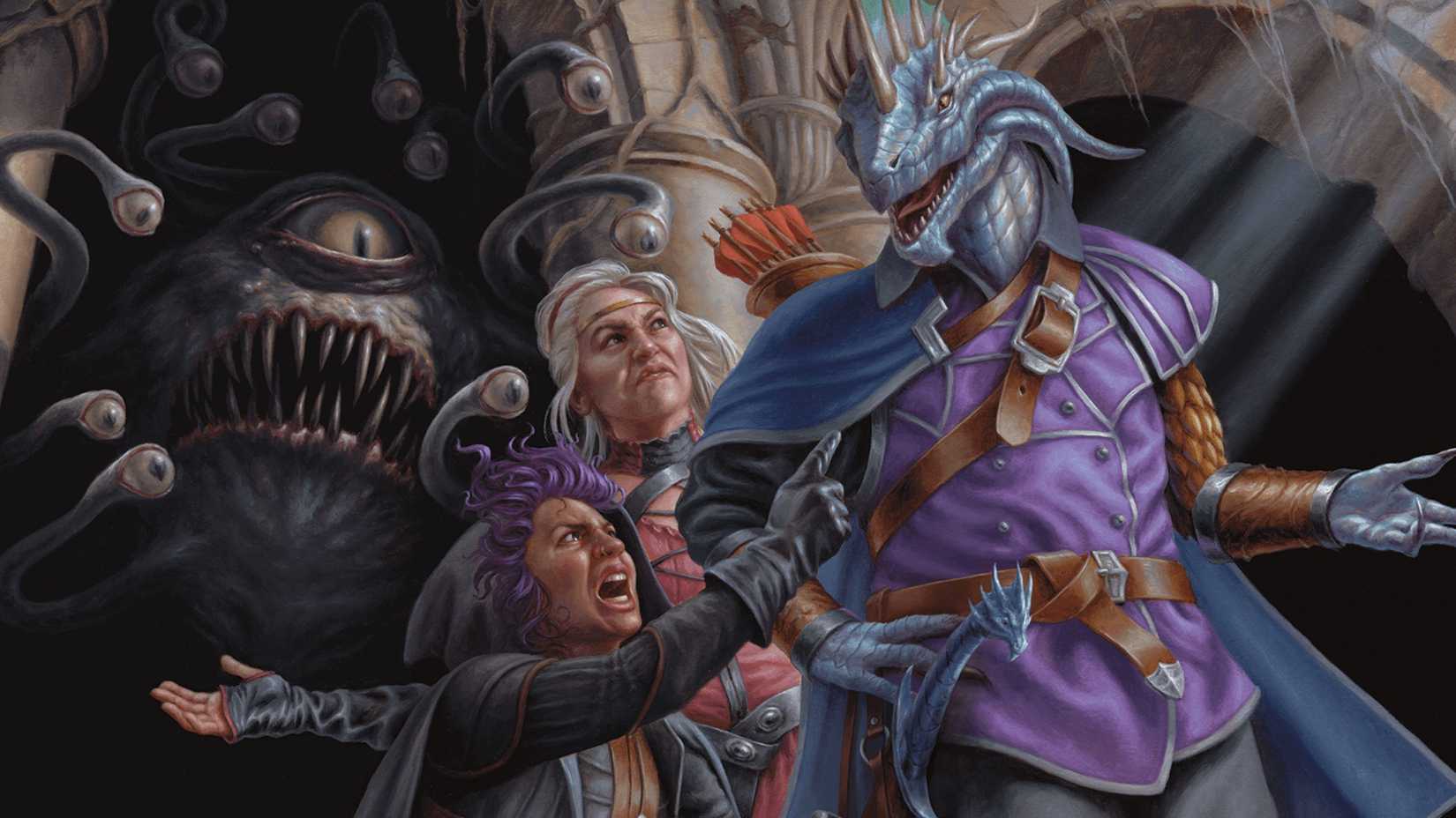 Dungeons & Dragons (D&D) adventurers who are in conflict with each other without being aware of who is behind them.