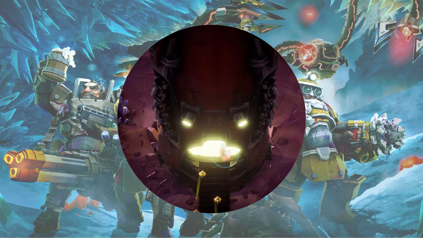 Deep Rock Galactic Survivor Dwarves holds Cheezy Balance Modia.