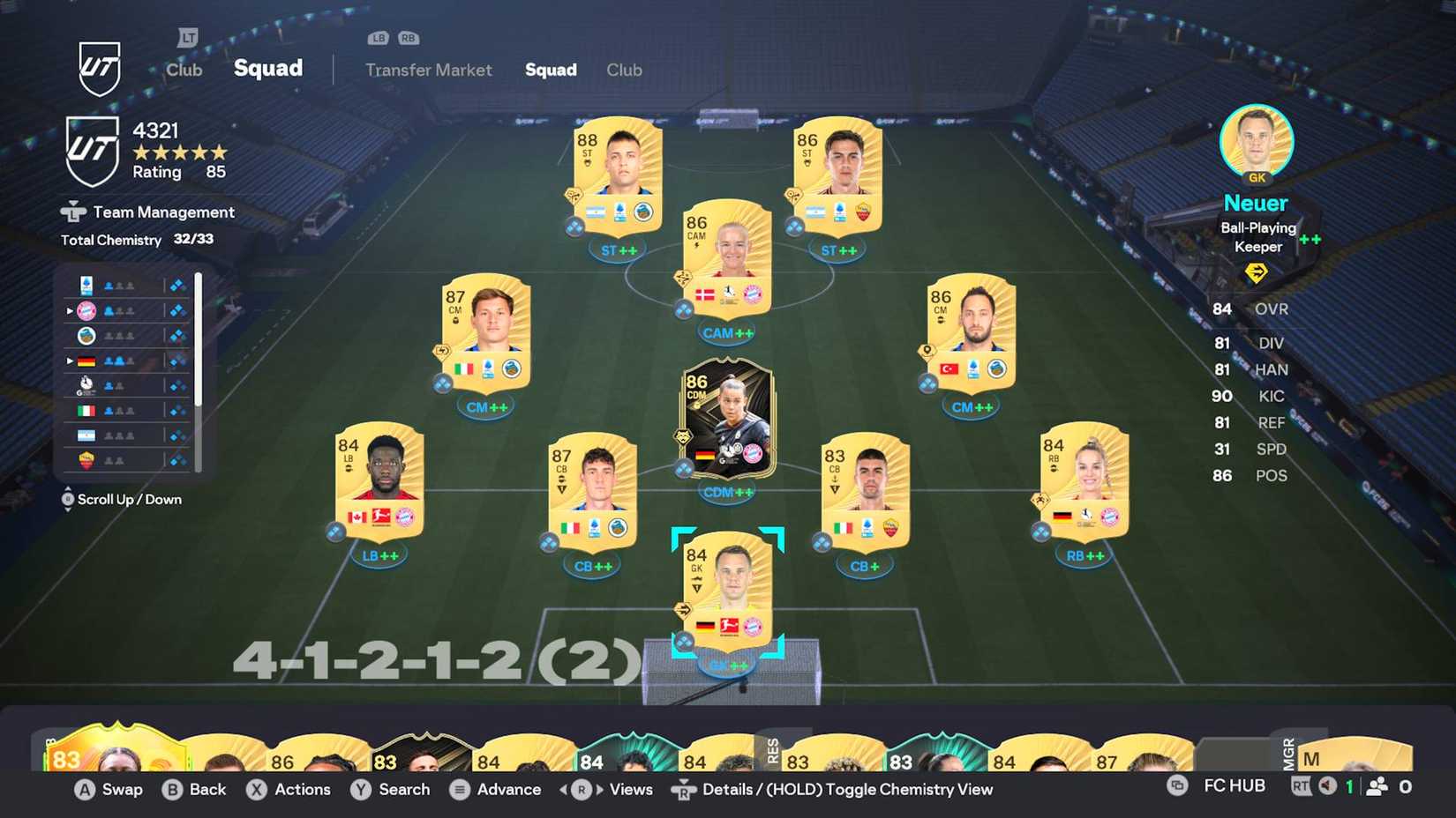 EA FC 26 team with decent chemistry