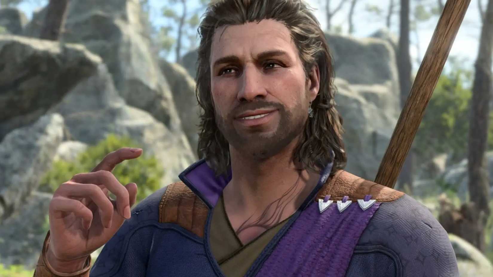 Gale with his hand up in Baldur's Gate 3.