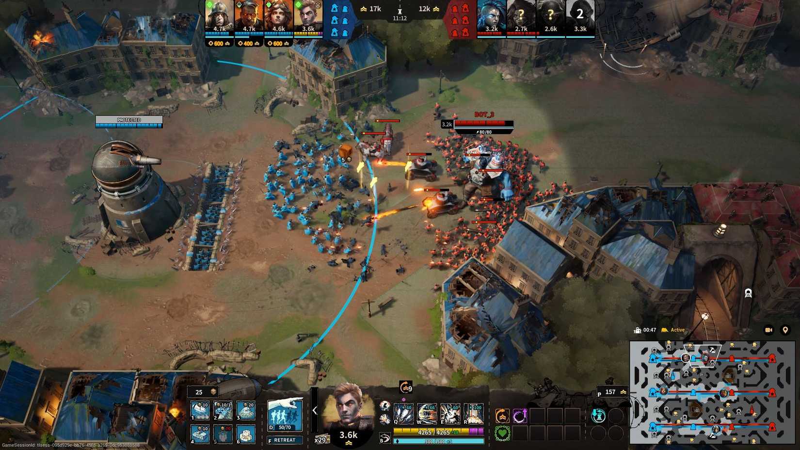 March of monsters, fighting soldiers, monsters, tanks and other units.