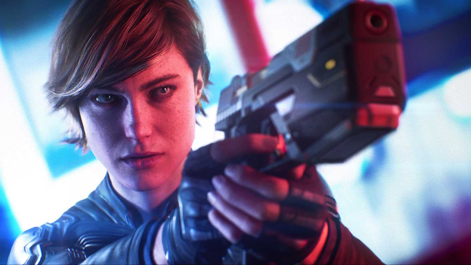 Joanna Dark is heading for something in perfect darkness.