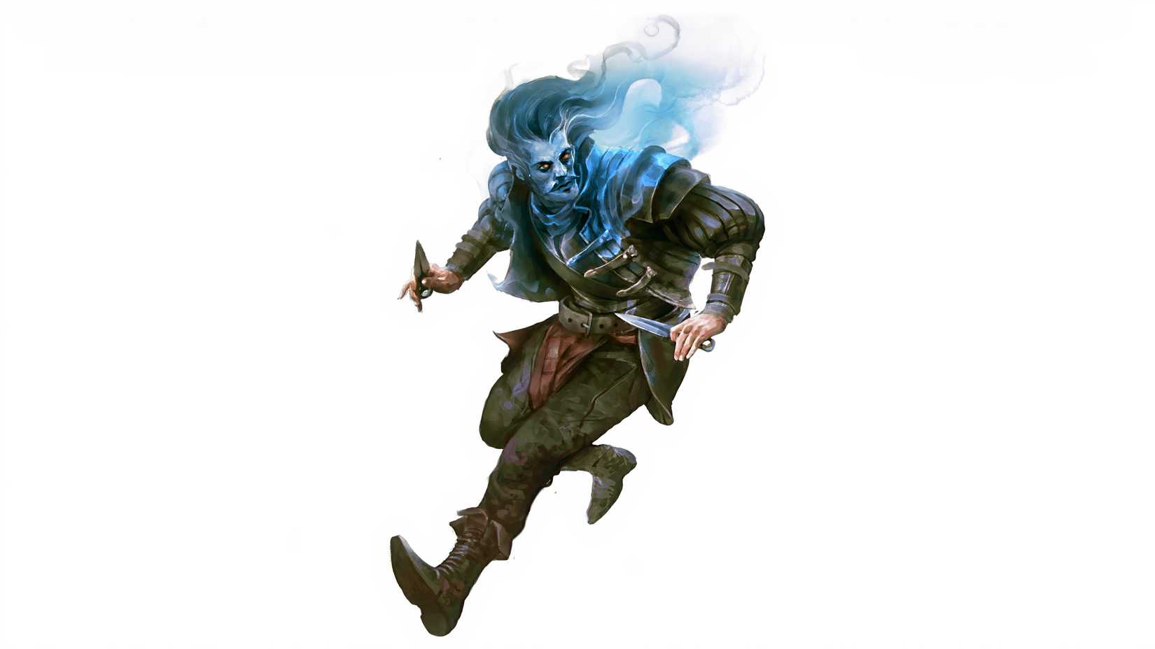 A player's character that has been transformed into a ghost has an unmatched head from DND's gloomy hollow book.