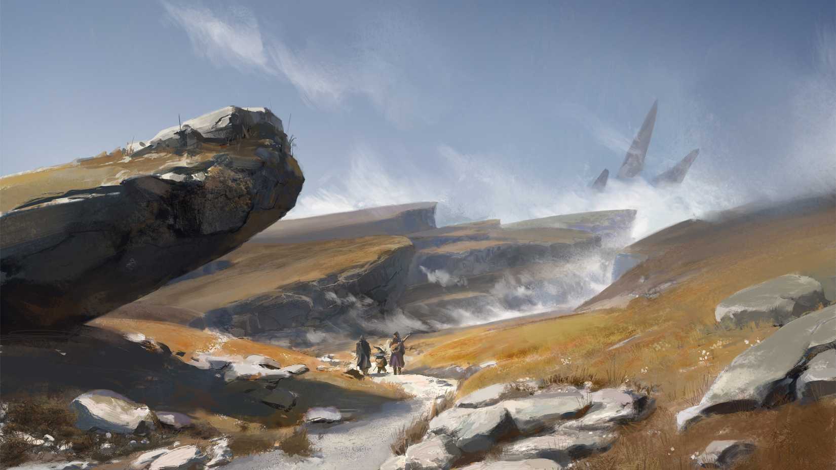 A group of large open grounds, courageous groups appear to distance.