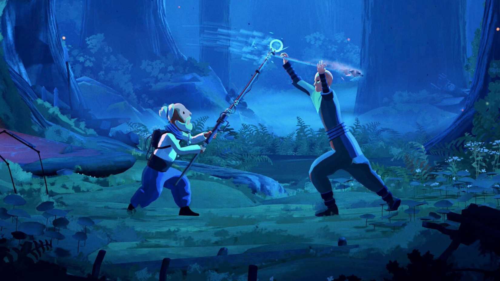 Planet of Lana 2 men fighting over orb