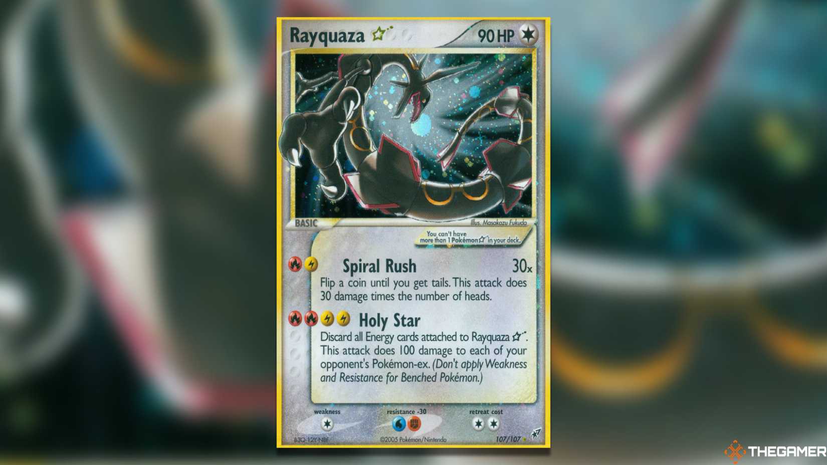 EX Deoxys Rayquaza Star of Pokemon TCG.