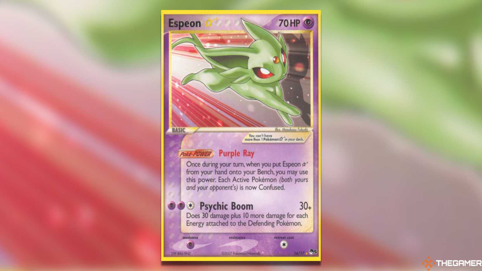 POKMON TCG's POP Series 5 espeon Star.