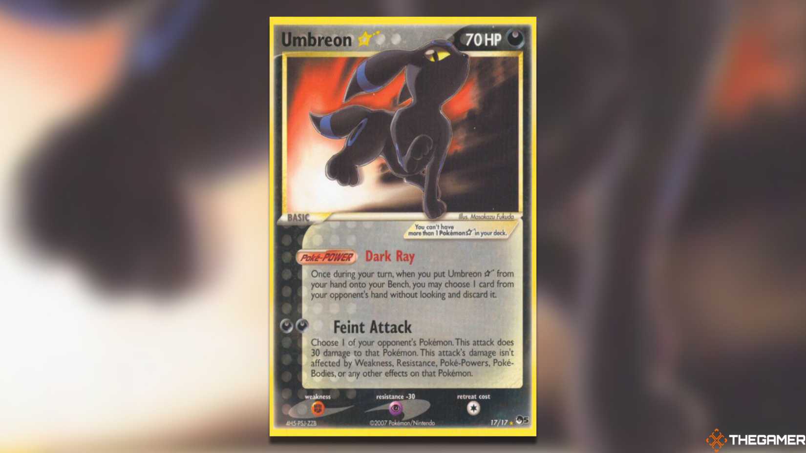 Pokemon TCG's pop series 5 Umbreon stars.