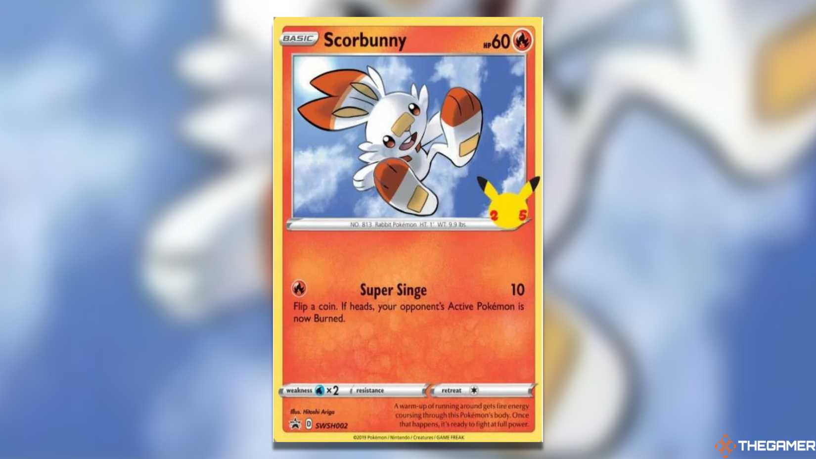 The first partner card is scorbunny from Pokemon TCG.