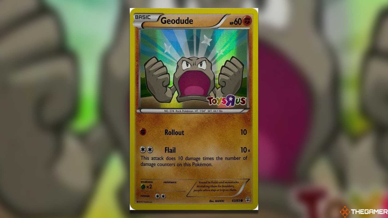 The Most Valuable Toys R Us Promos Geodude from the Pokemon TCG.