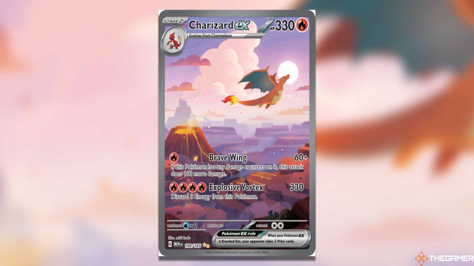 The Scarlet & Violet Era Charizard SIR 151 from the Pokemon TCG.