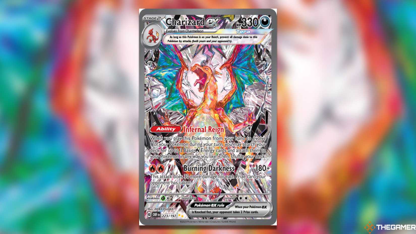 The Scarlet & Violet Era Charizard SIR Obsidian Flames from the Pokemon TCG.