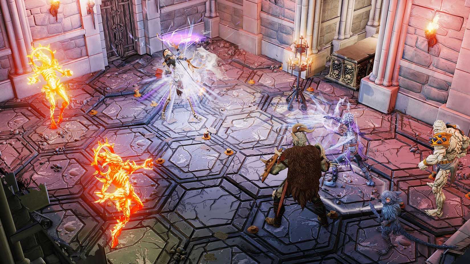 Several characters fighting in Gloomhaven.