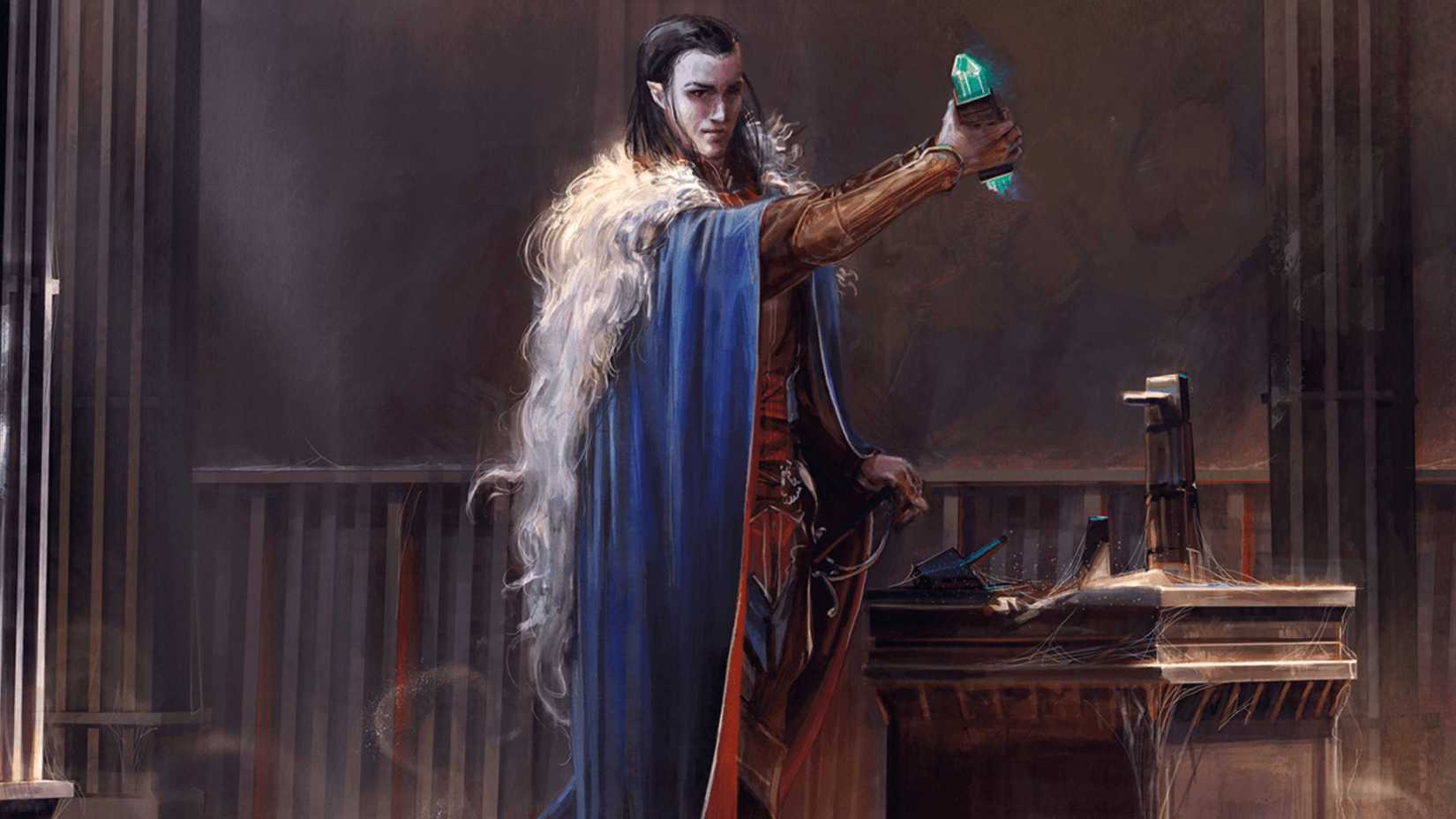 Strahd holding a piece of the Rod of Seven Parts, from Dungeons & Dragons (D&D).
