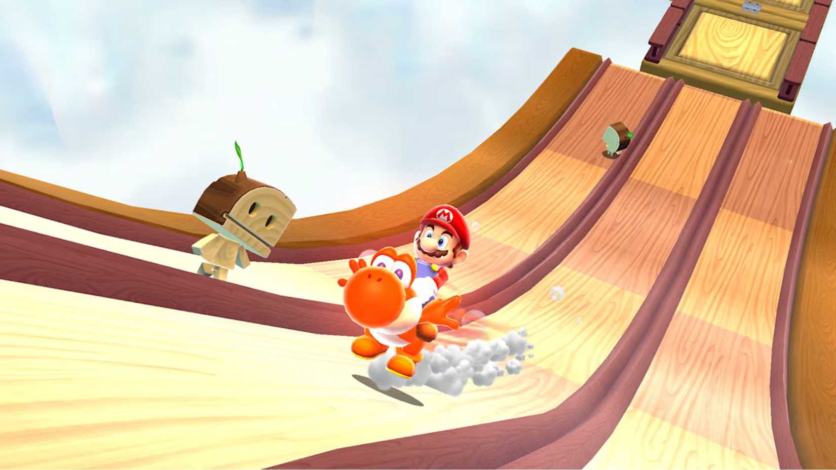 Mauoo riding in Super Mario Galaxy 2 in Yoso.