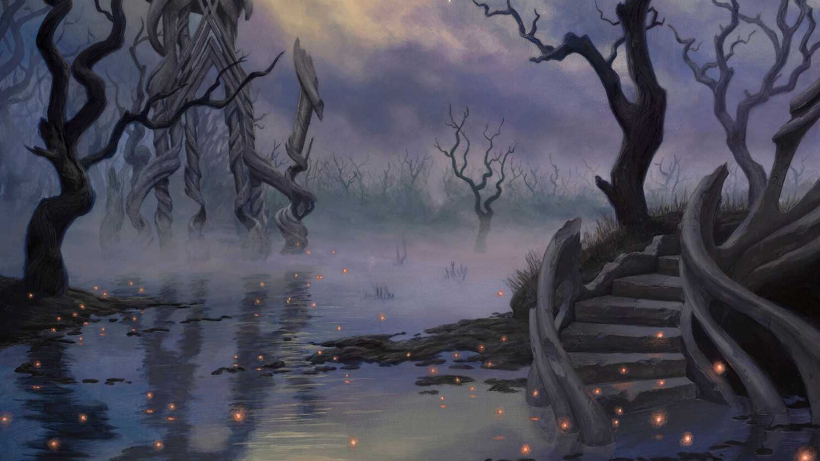 A depression seatcasts shows grandchildren in the purple atmosphere.