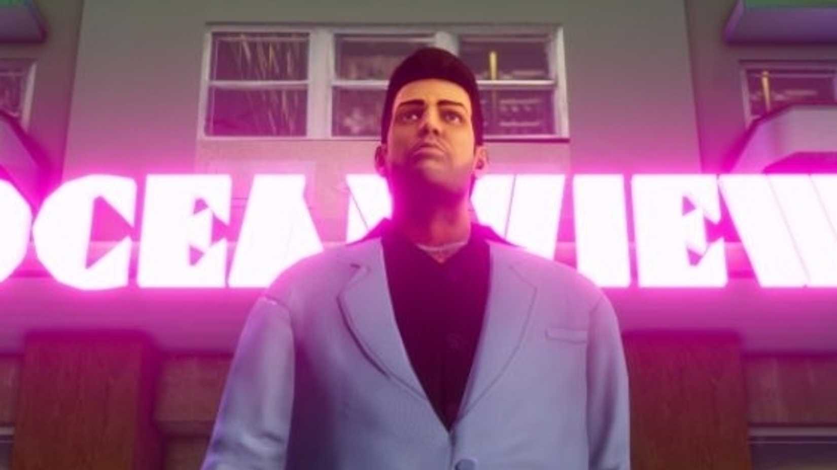 Tommy in a suit in Grand Theft Auto: Vice City.
