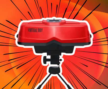 Virtual Boy on orange background