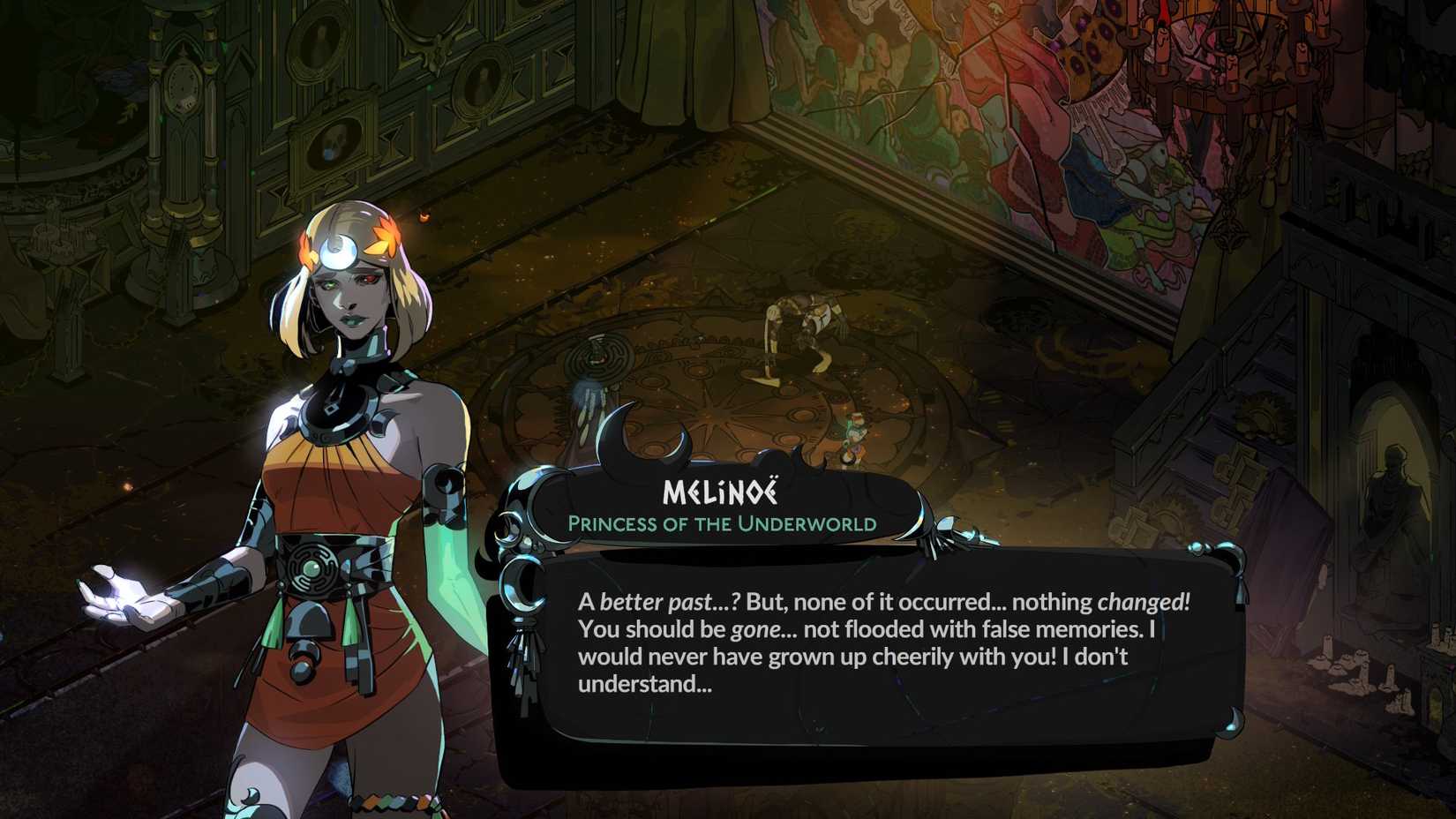 Melinoe confronts Chronos at the end of Hadese 2. 