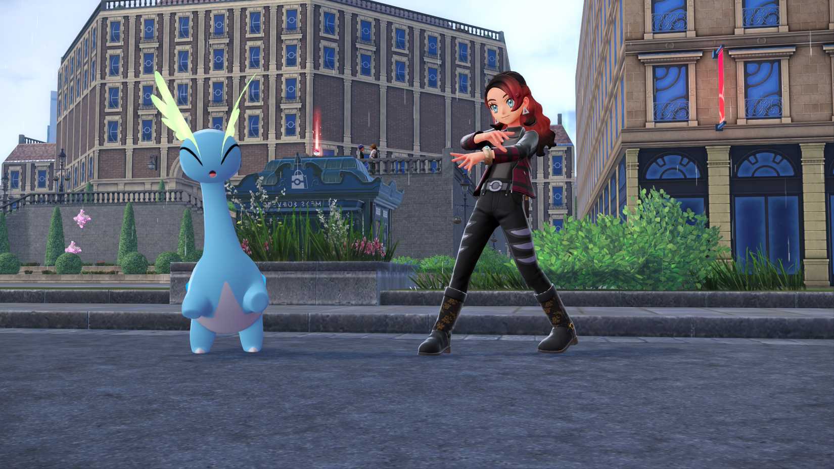 Amaura and her trainer in Pokemon Legends ZA.