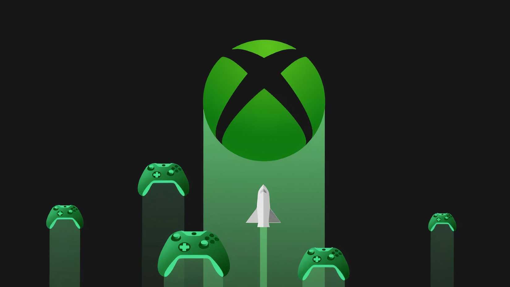 Rocket flying towards the Xbox logo