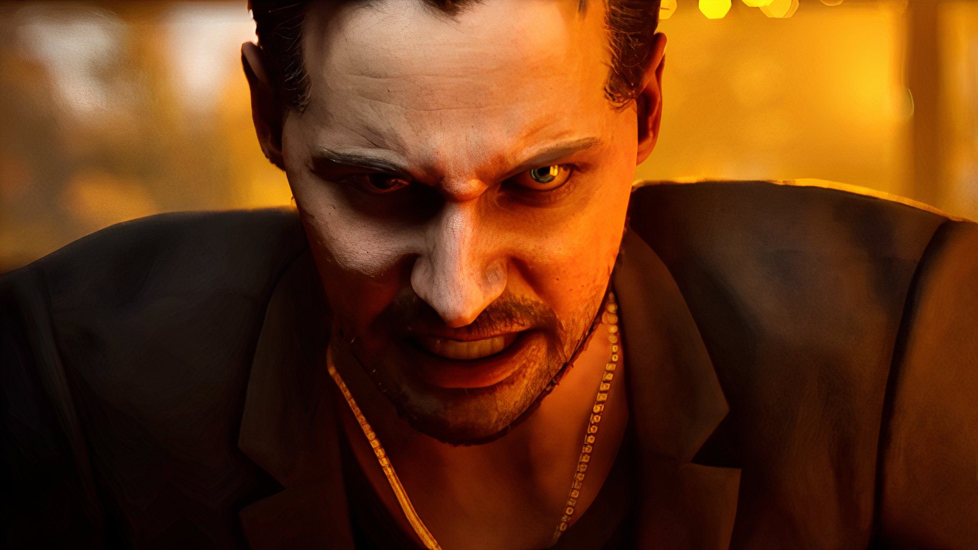 An angry man out of his mind.