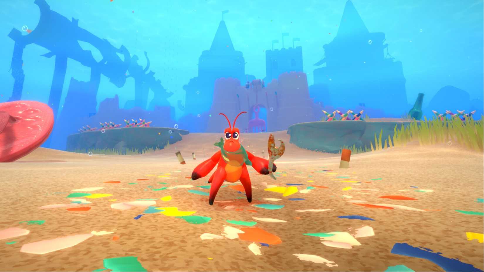 Kril holding a fork while looking ahead to the procedure on his face in the treasure of Crab.