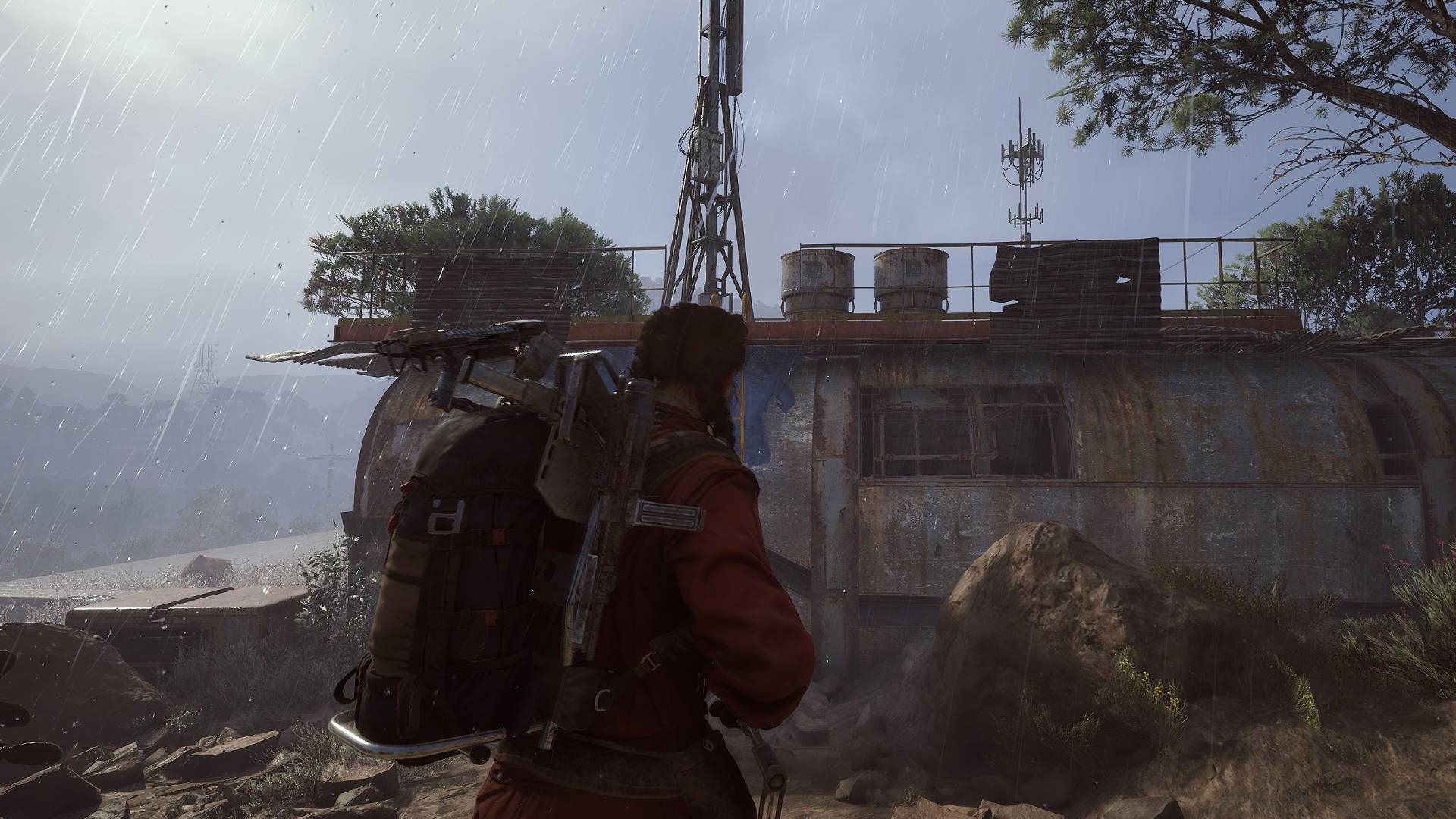 Arc Raiders character looking at a field depot.